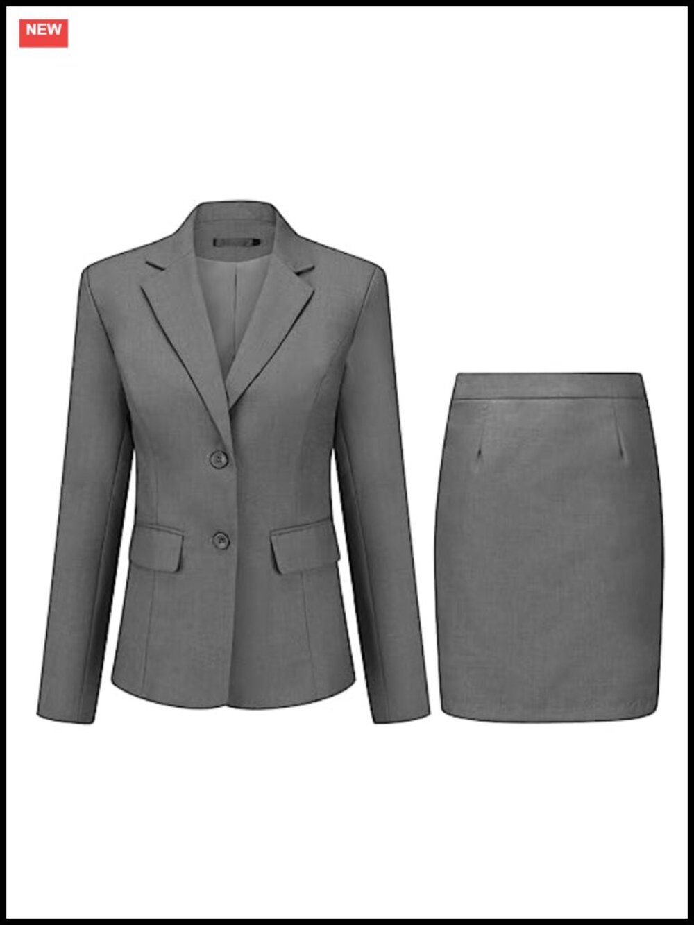 Women's 2 Piece Skirt Suit Set Long Sleeve Blazer Jacket Pencil Skirt